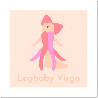 Legbaby Virgo | Zodiac | Cute | Funny | Weird | Gift | Minimalist | Star Sign | Astrology | Posters and Art